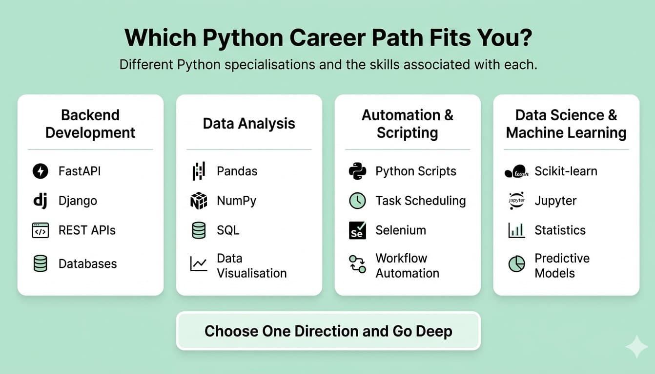 Python career specialization comparison 