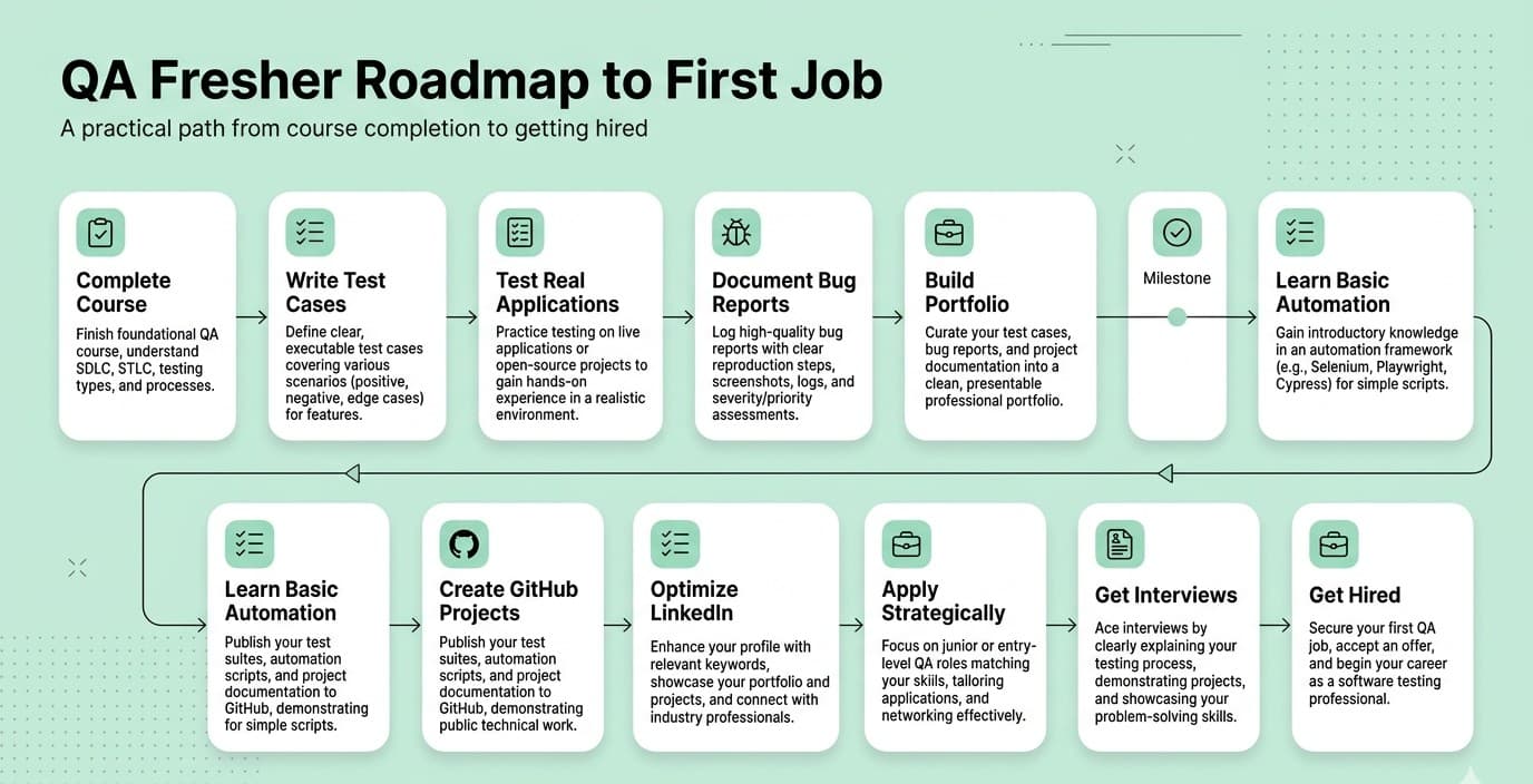 QA fresher roadmap to first job 