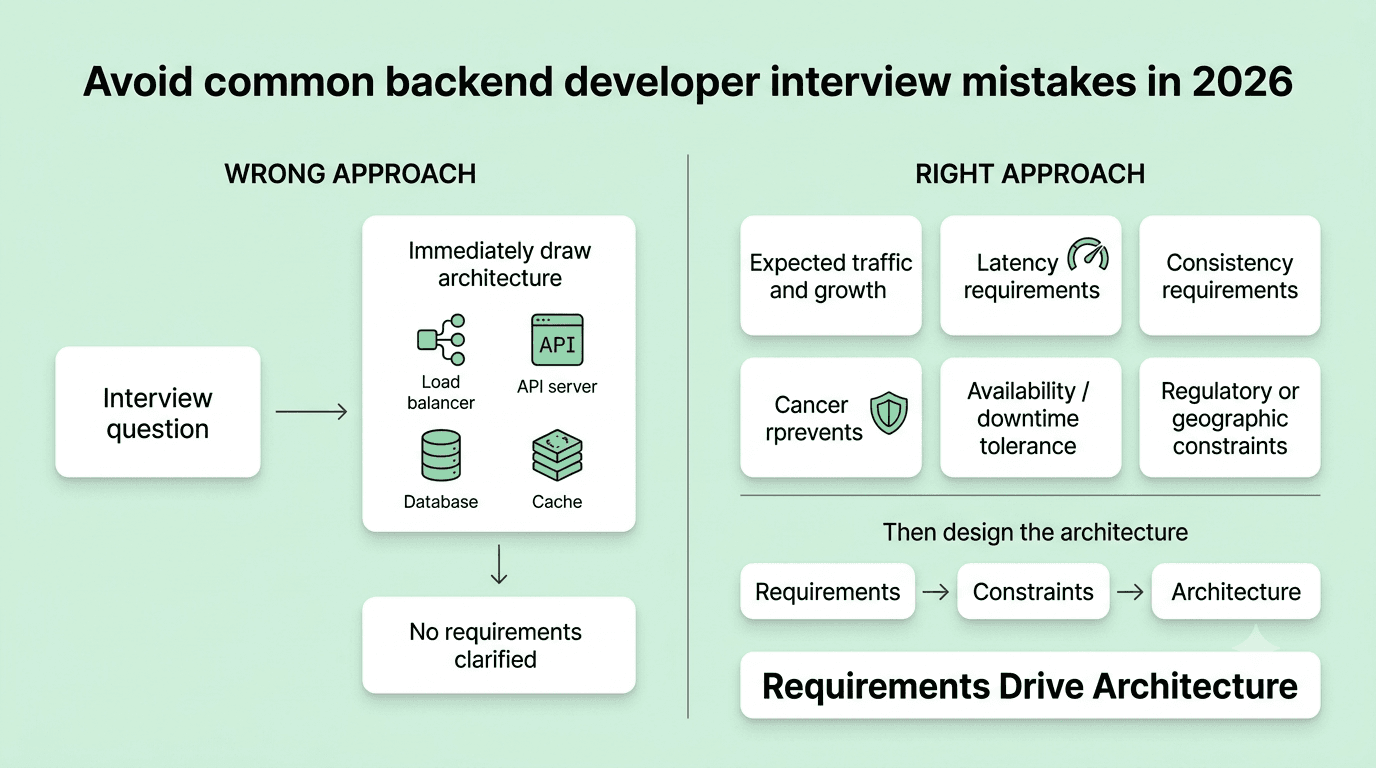 Common backend developer interview mistakes to avoid in 2026