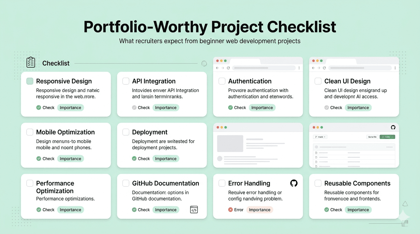 Portfolio worthy project checklist 