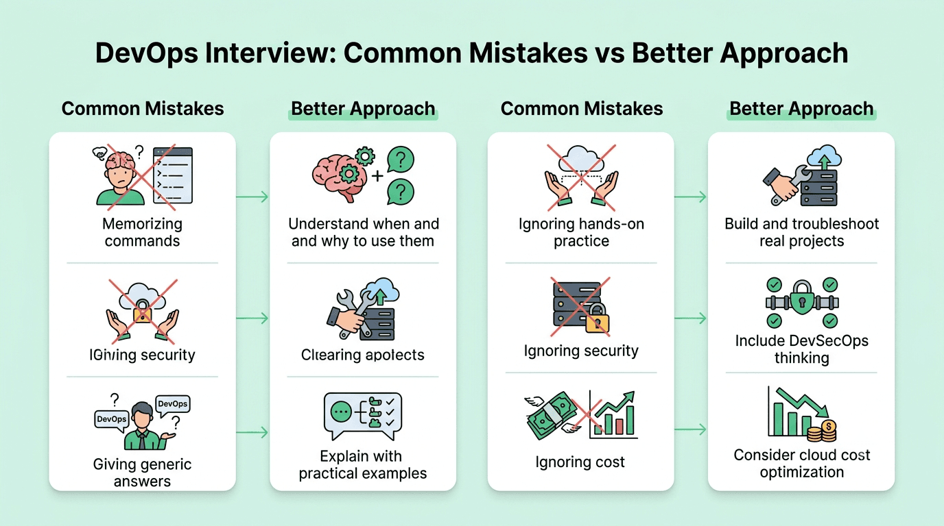 Common DevOps interview mistakes and better preparation approaches