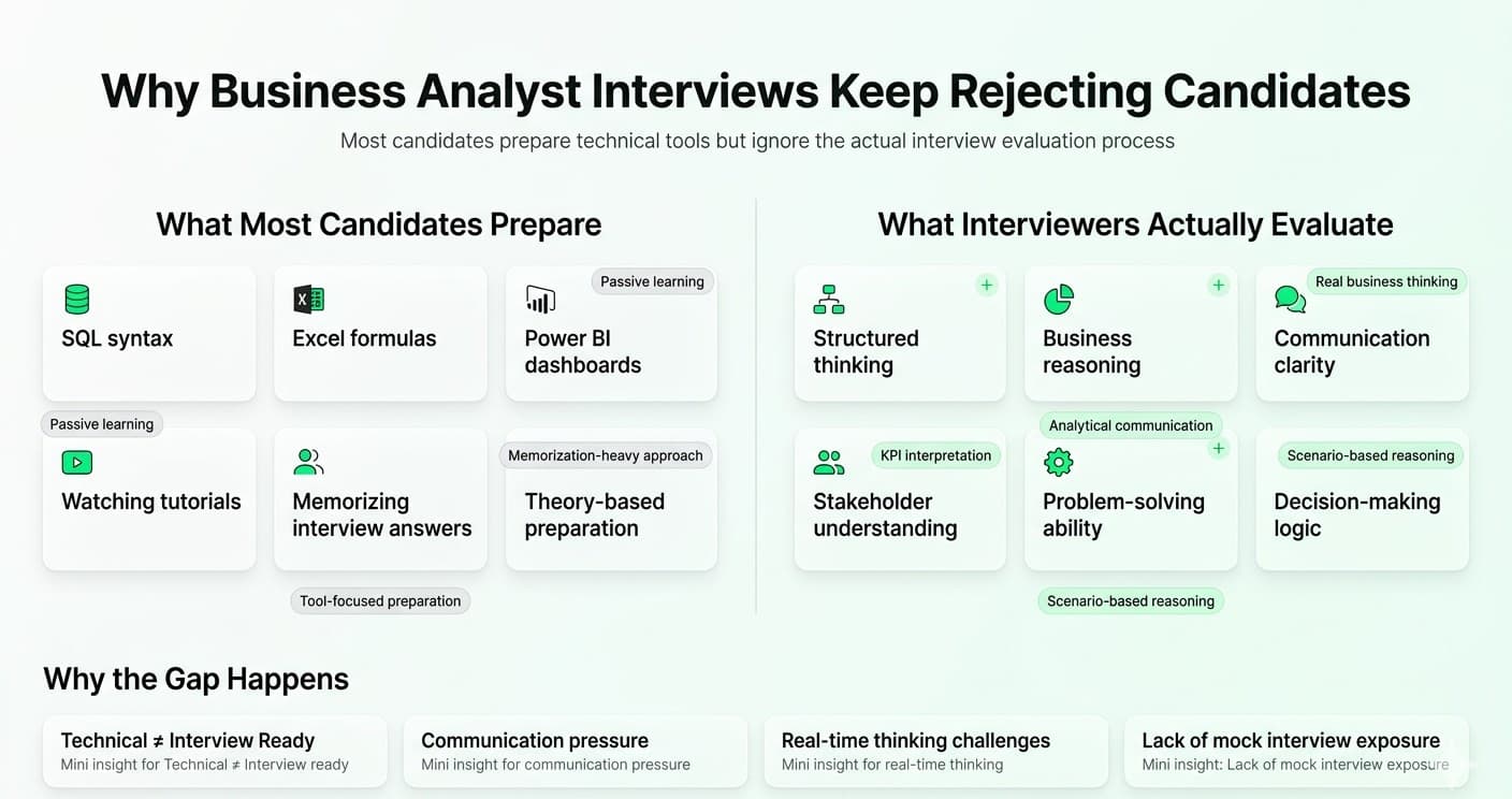 Why business analyst interviews keep rejecting candidate