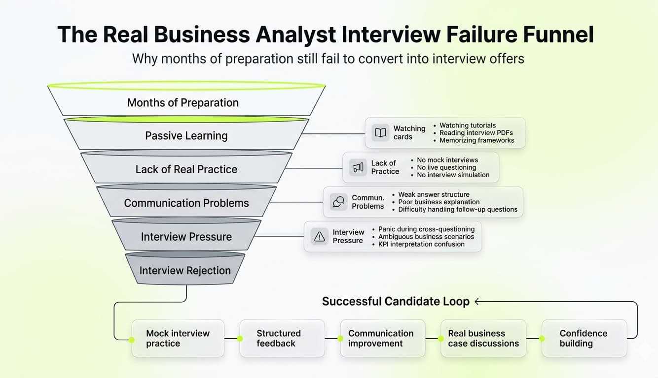 Business analyst interview failure funnel 