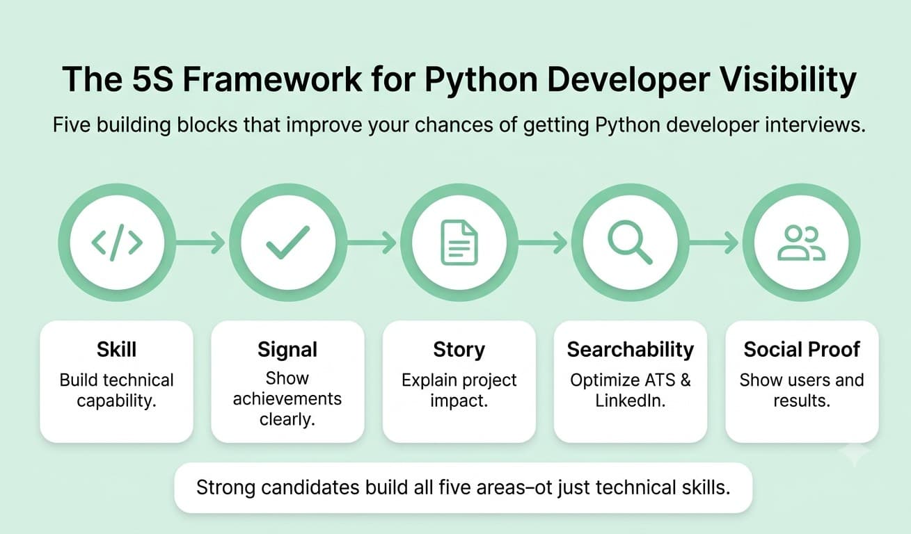 5S framework for improving Python developer interview opportunities