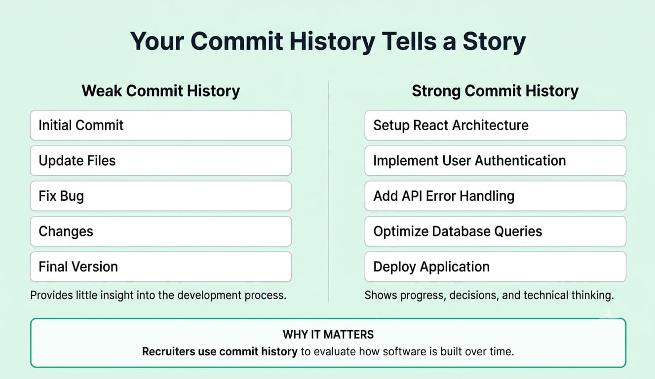 Bad vs Good commit history 
