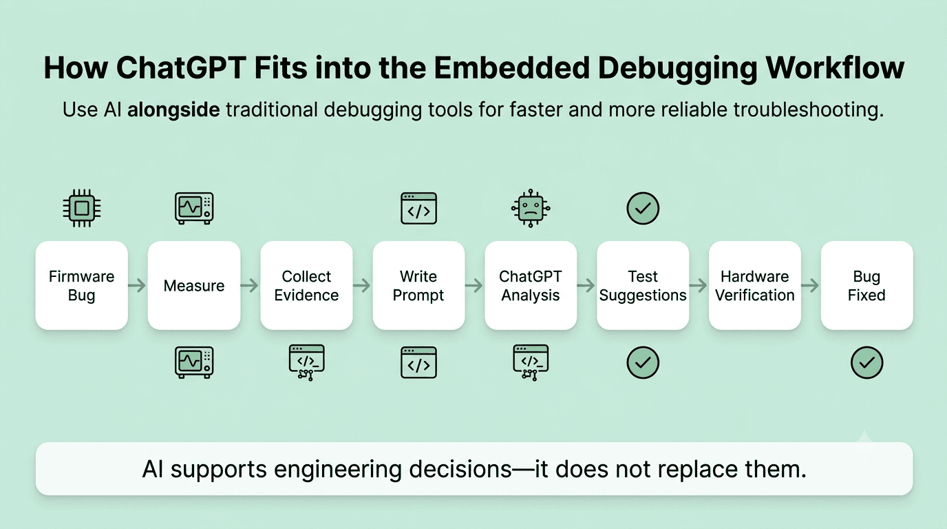 Embedded C debugging prompt checklist