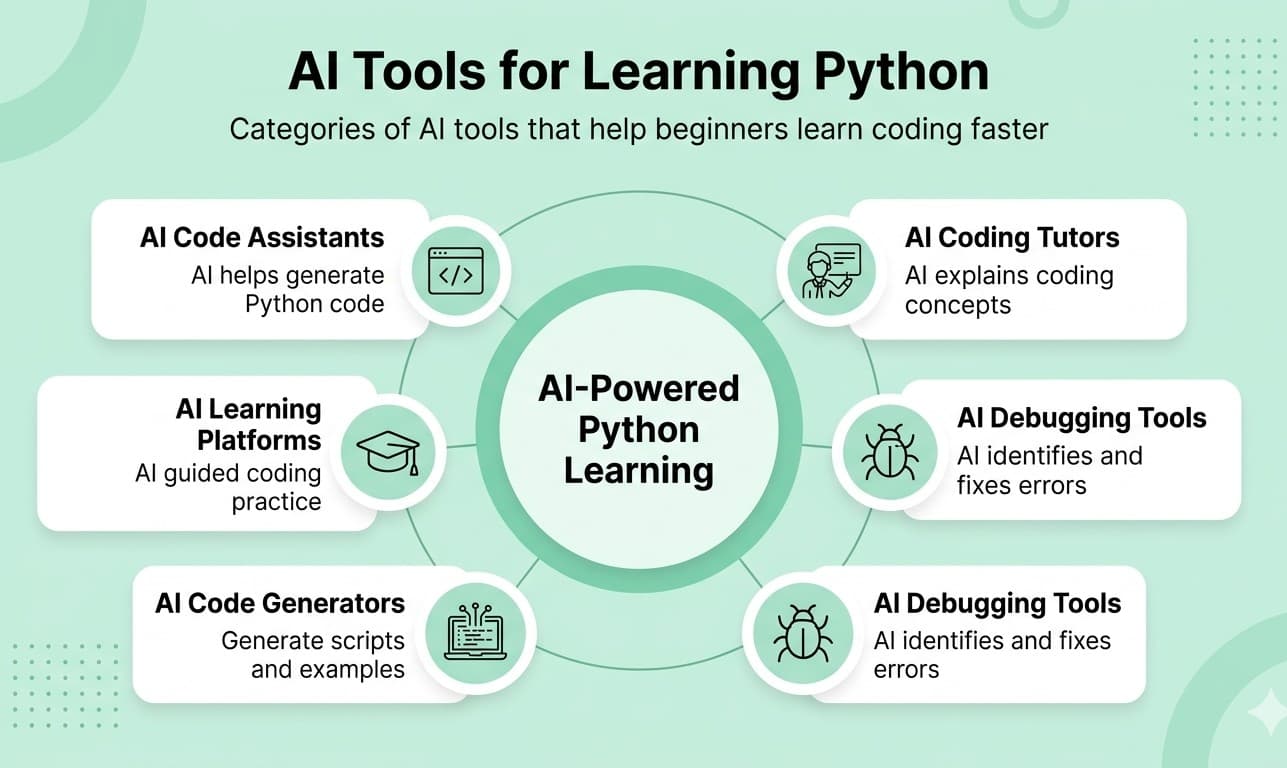 Categories of Ai tools for learning Python 