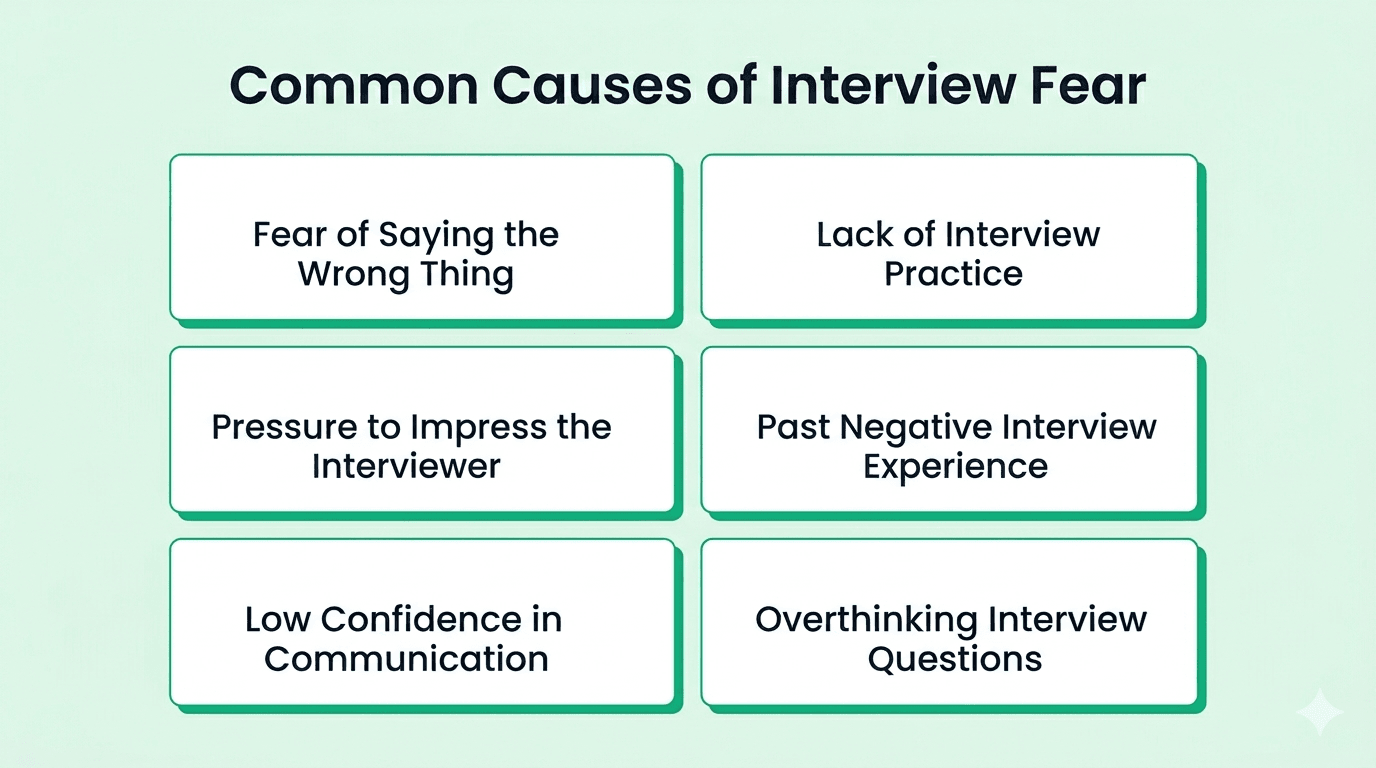 Commin causes of interview fear 