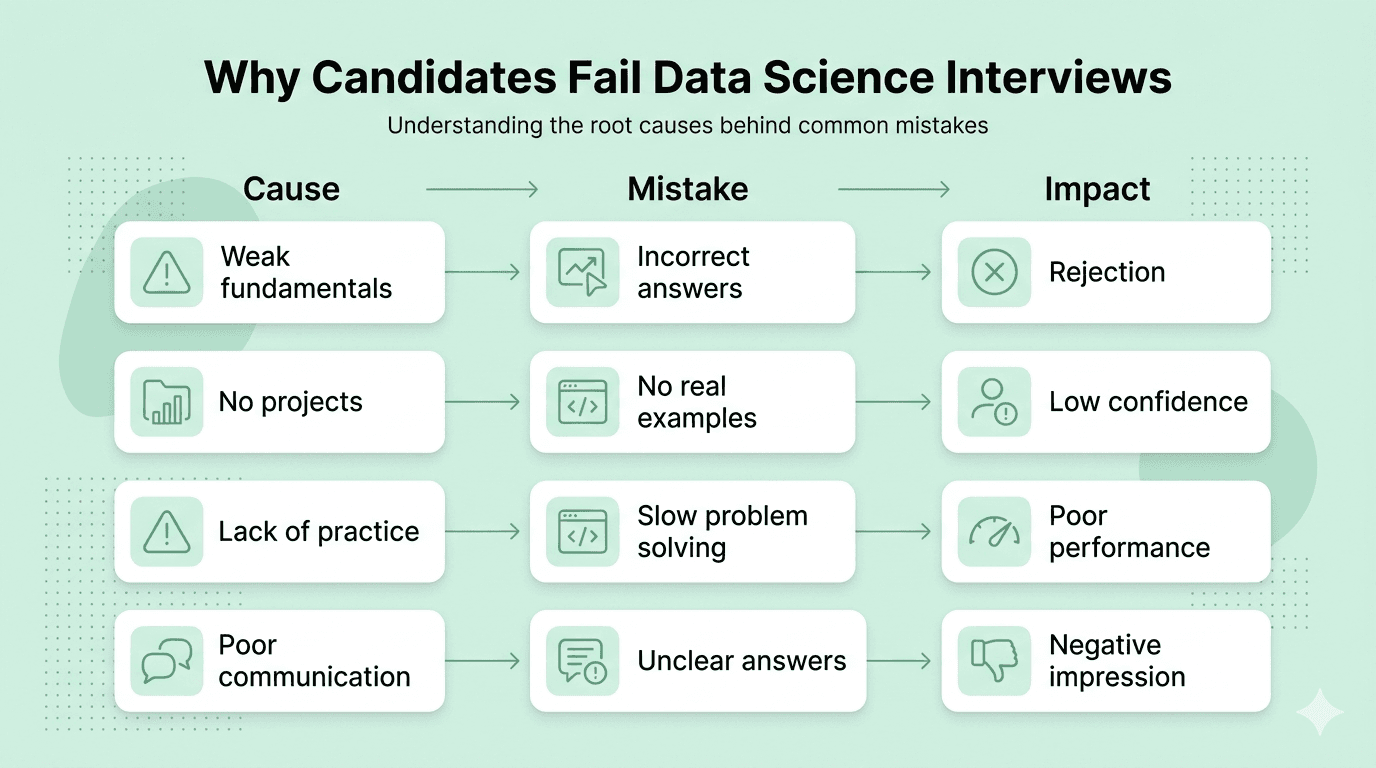 Why candidate fail data science interview