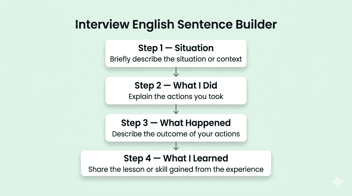 English sentence builder Framework