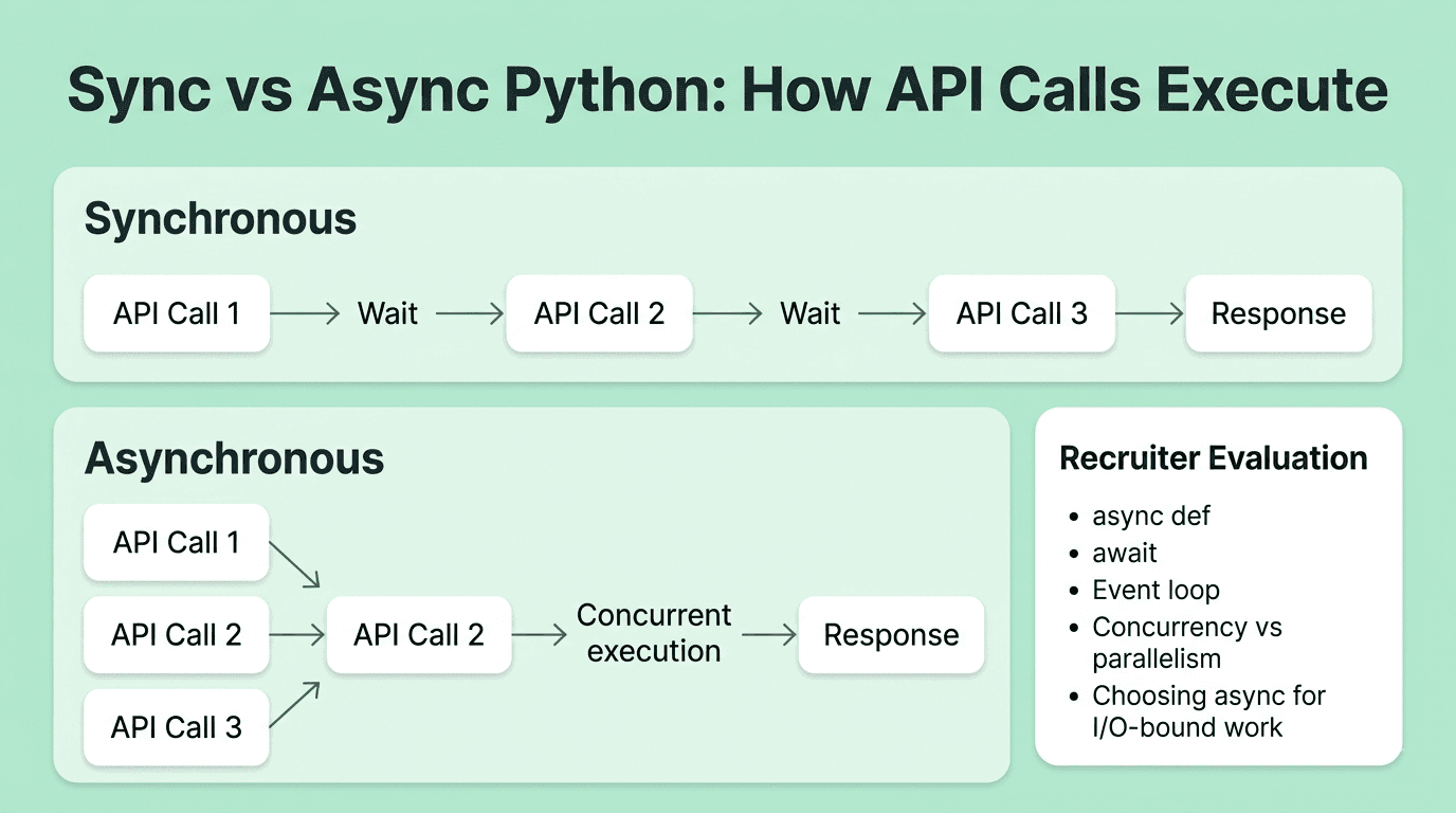 Synchronous versus asynchronous Python API calls using asyncio for concurrent I/O