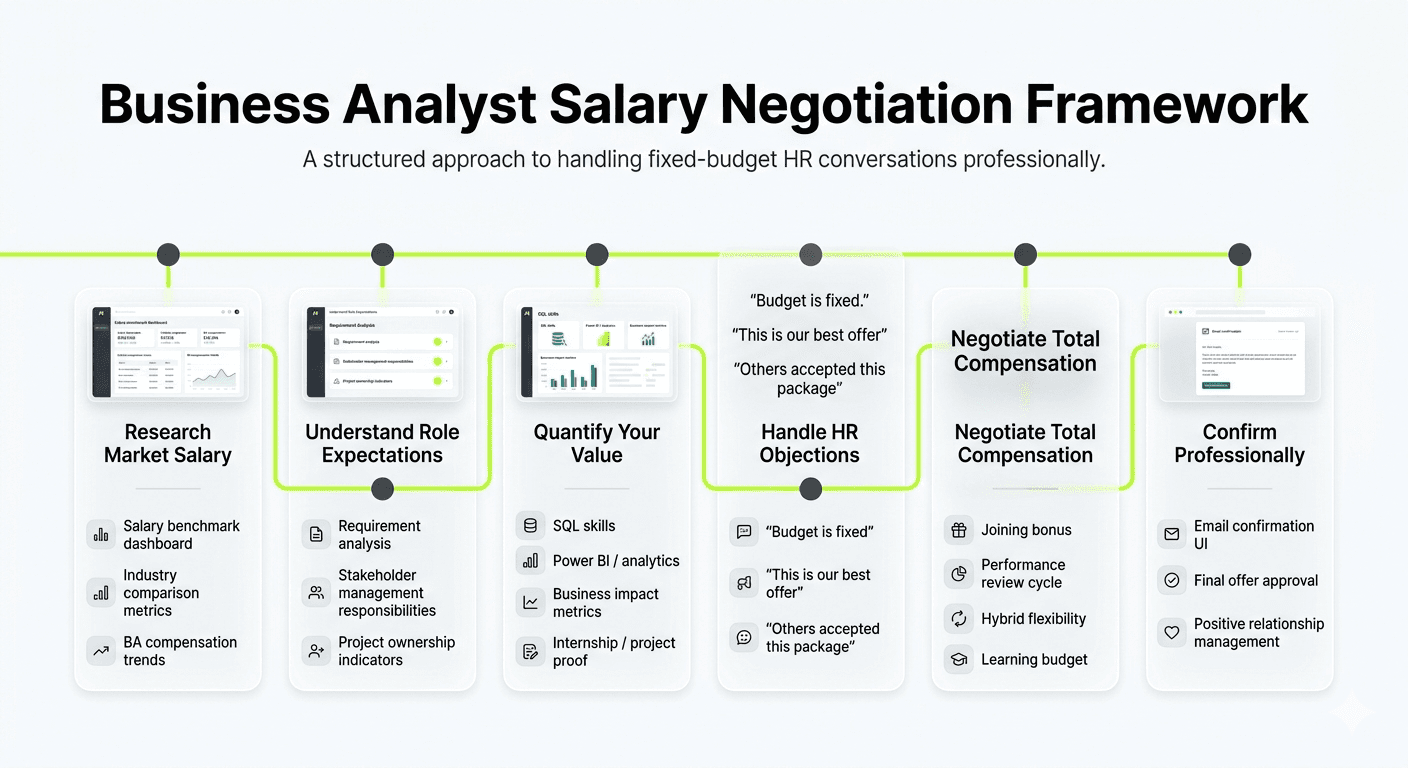Business analyst salary negotiation framework