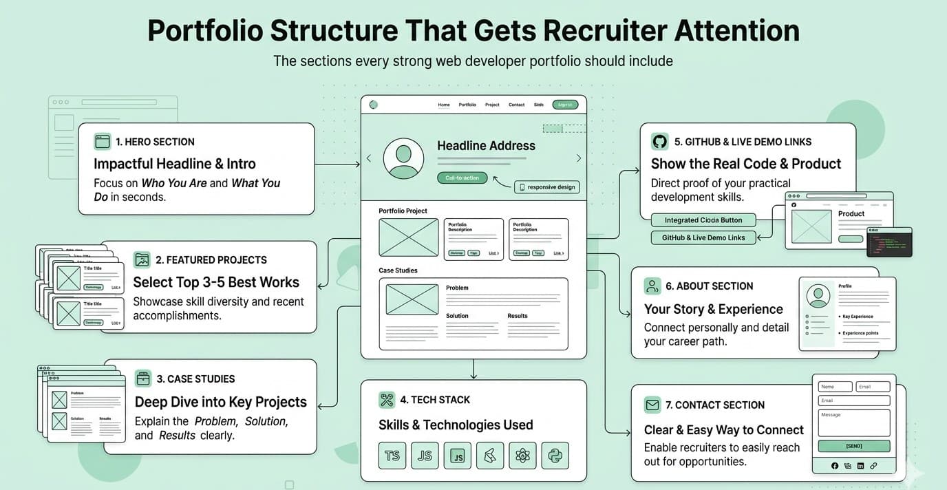Portfolio structure that gets recruiter attention