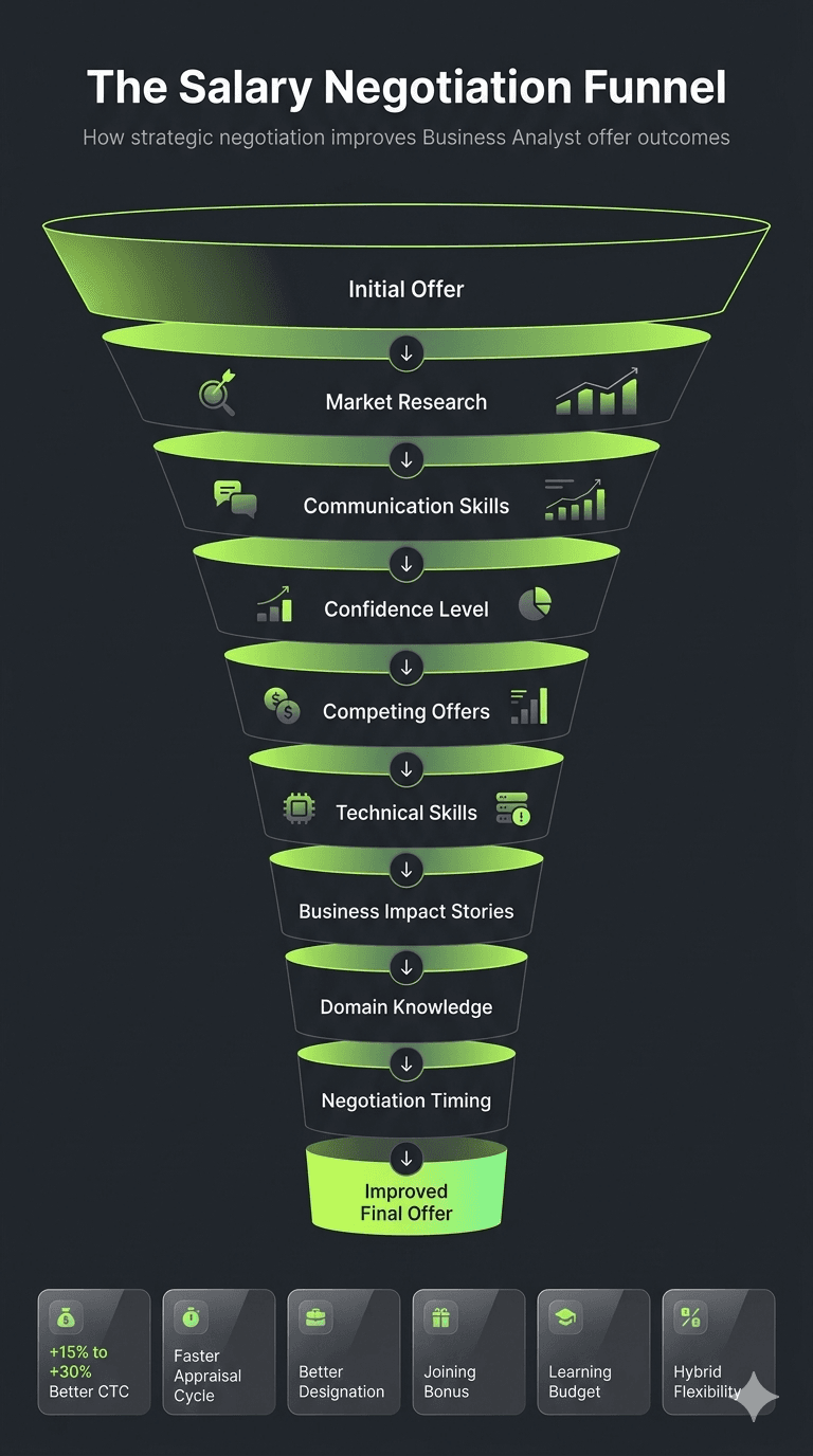 Salary negotiation funnel