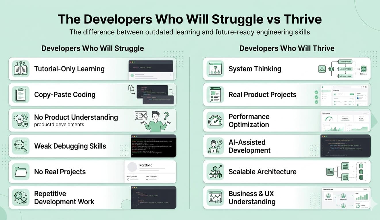 Hired vs Non - hired web developer
