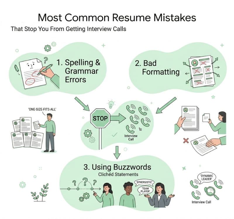 10 Most Common Resume Mistakes That Stop You From Getting Interview Calls