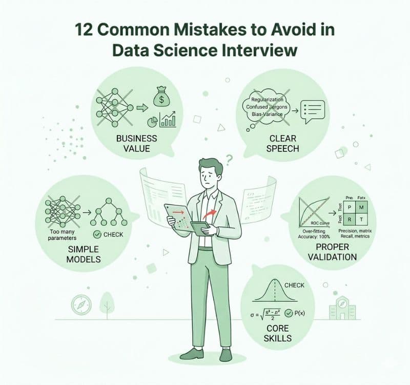 12 Common Mistakes to Avoid in Data Science Interview