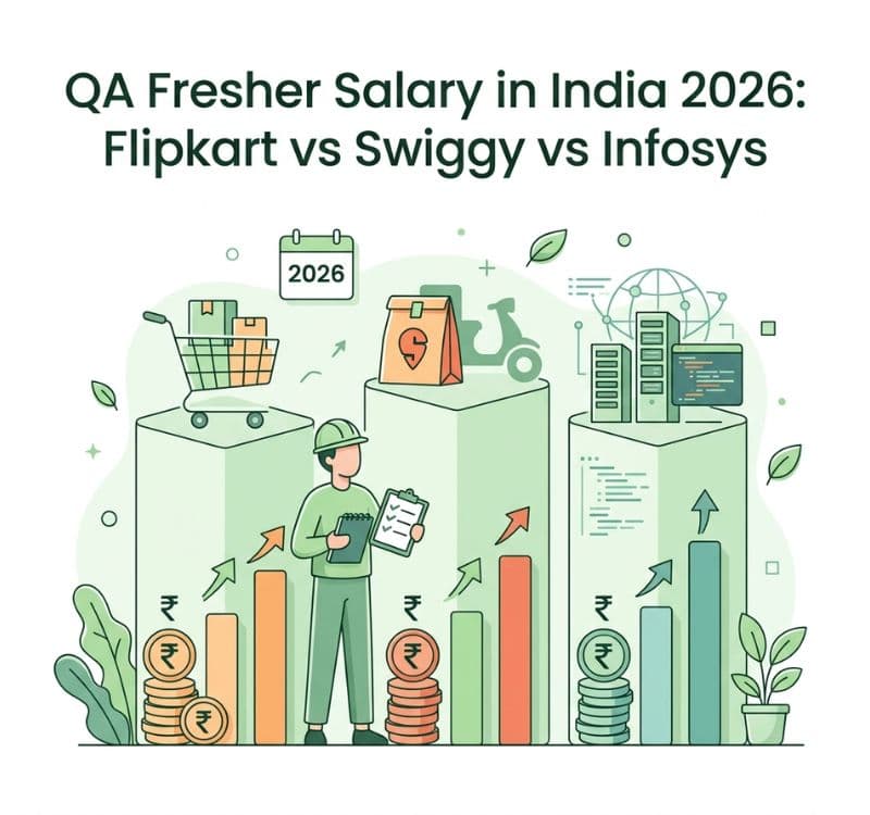 QA Fresher Salary in India 2026: Flipkart vs Swiggy vs Infosys