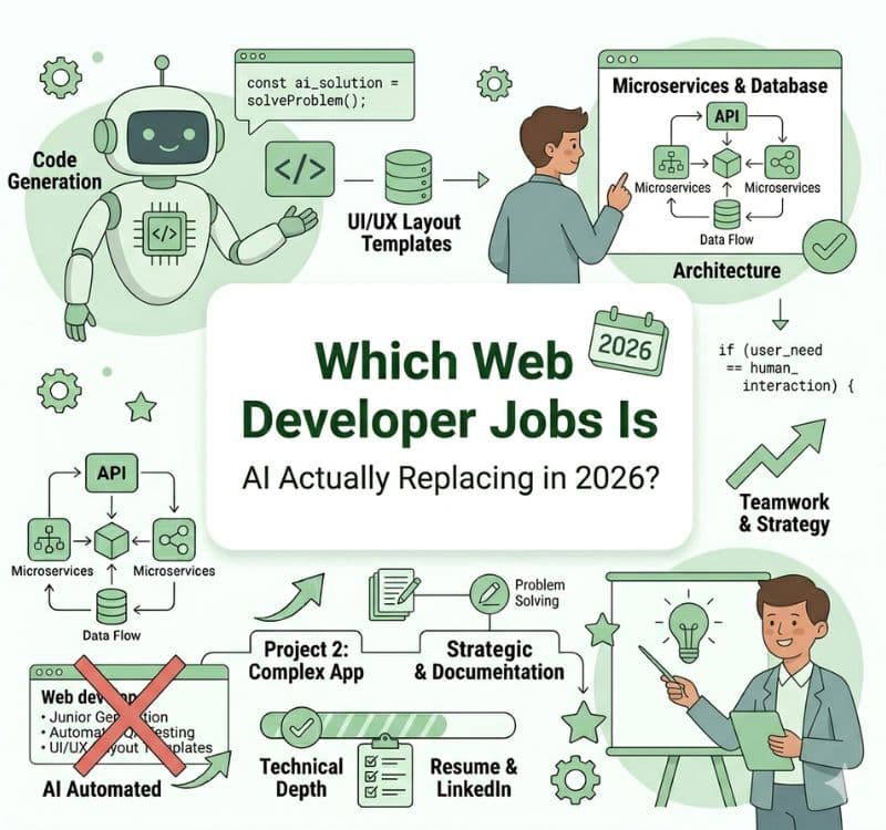 Which Web Developer Jobs Is AI Actually Replacing in 2026?