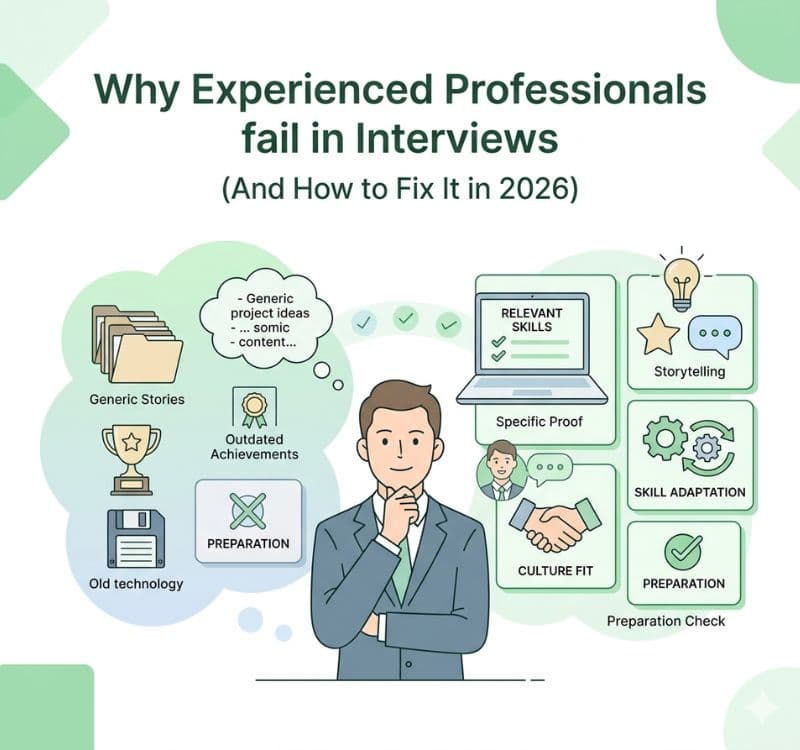 Why Experienced Professionals fail in Interviews