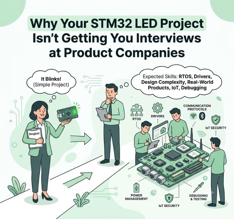 Why Your STM32 LED Project Isn't Getting You Interviews at Product Companies